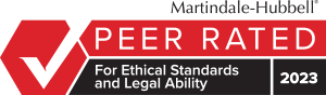 Martindale-Hubbell | Peer Rated for Ethical Standards and Legal Ability | 2023
